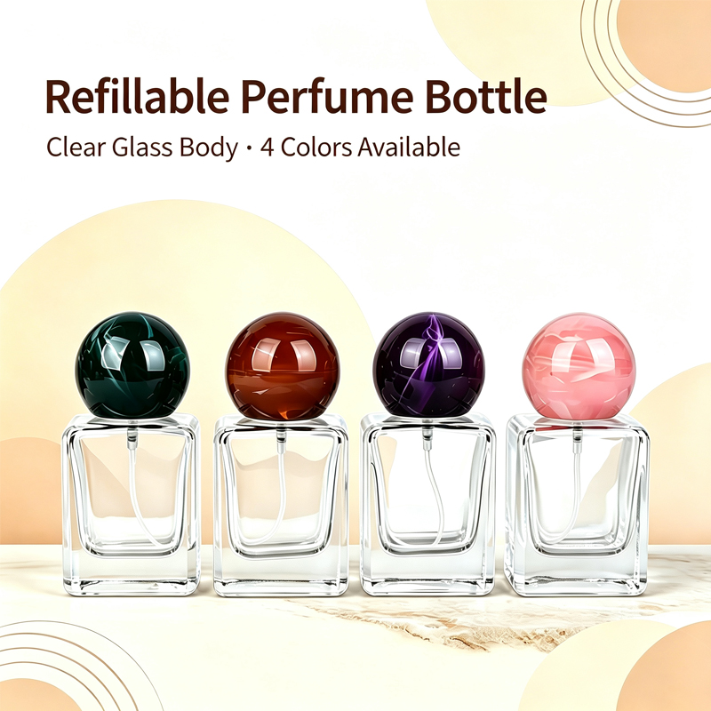 Perfume Decant Sample - 30ml vierkante glazen parfumflesjes, draagbare spuitfles,