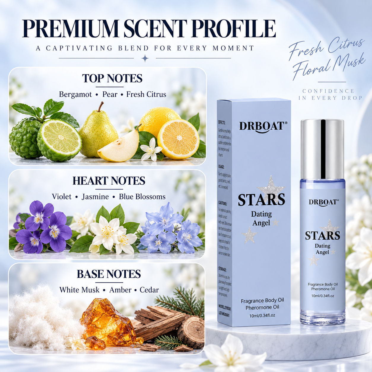 On Perfume & Fragrance Kota Bogor - Dames Roll-on Parfumolie, Frisse Peer Citrus