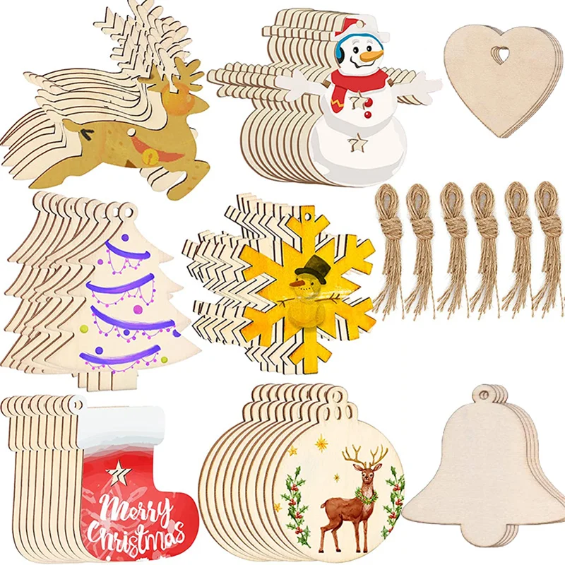 10 Stuks Onafgewerkte Kerst Ho - Oud Wood Chip recensie en prijs