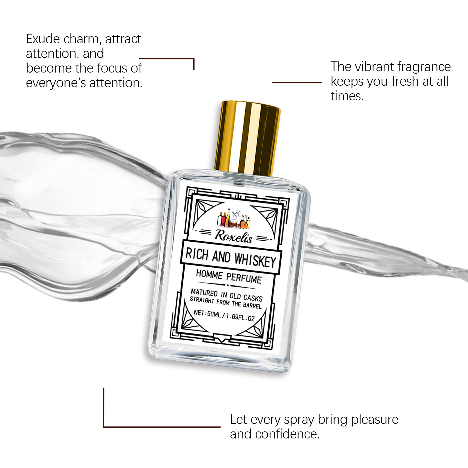 Roxelis 50ml Charm Whisky Here - Perfume Fragrance For Men recensie en prijs