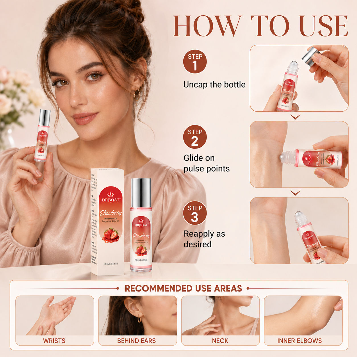 Aardbeien-rollerparfumolie voo - On Perfume & Fragrance Kota Bogor recensie en prijs